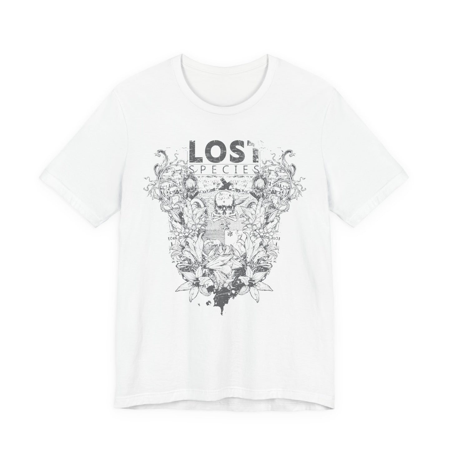 Lost Species Tee Floral Wildlife Illustration Rock Band T-Shirt A-7