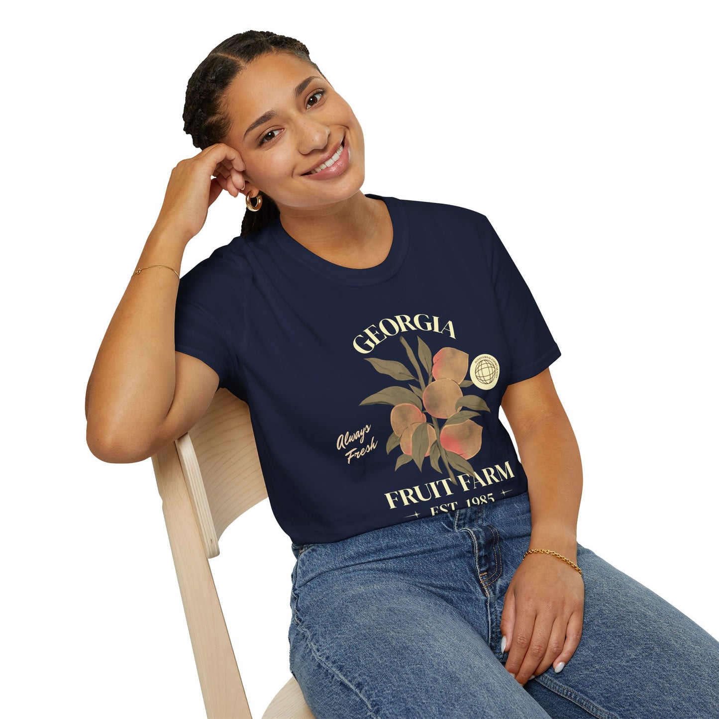 Food Tees, Funny Food T Shirts, Funny T Shirts, Shirt with Fruits, Shirt with Peach