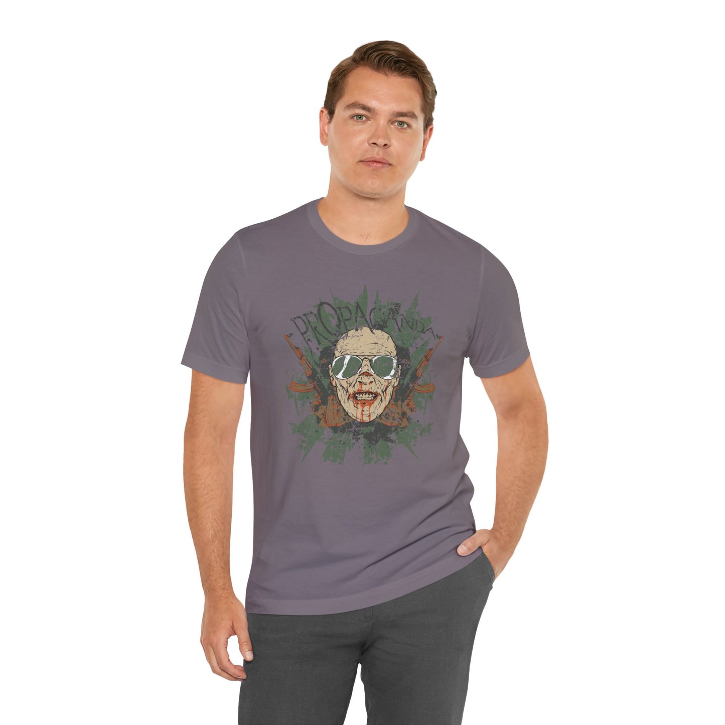 Retro Skull Floral Graphic Design Unisex Cotton T-Shirt G-2