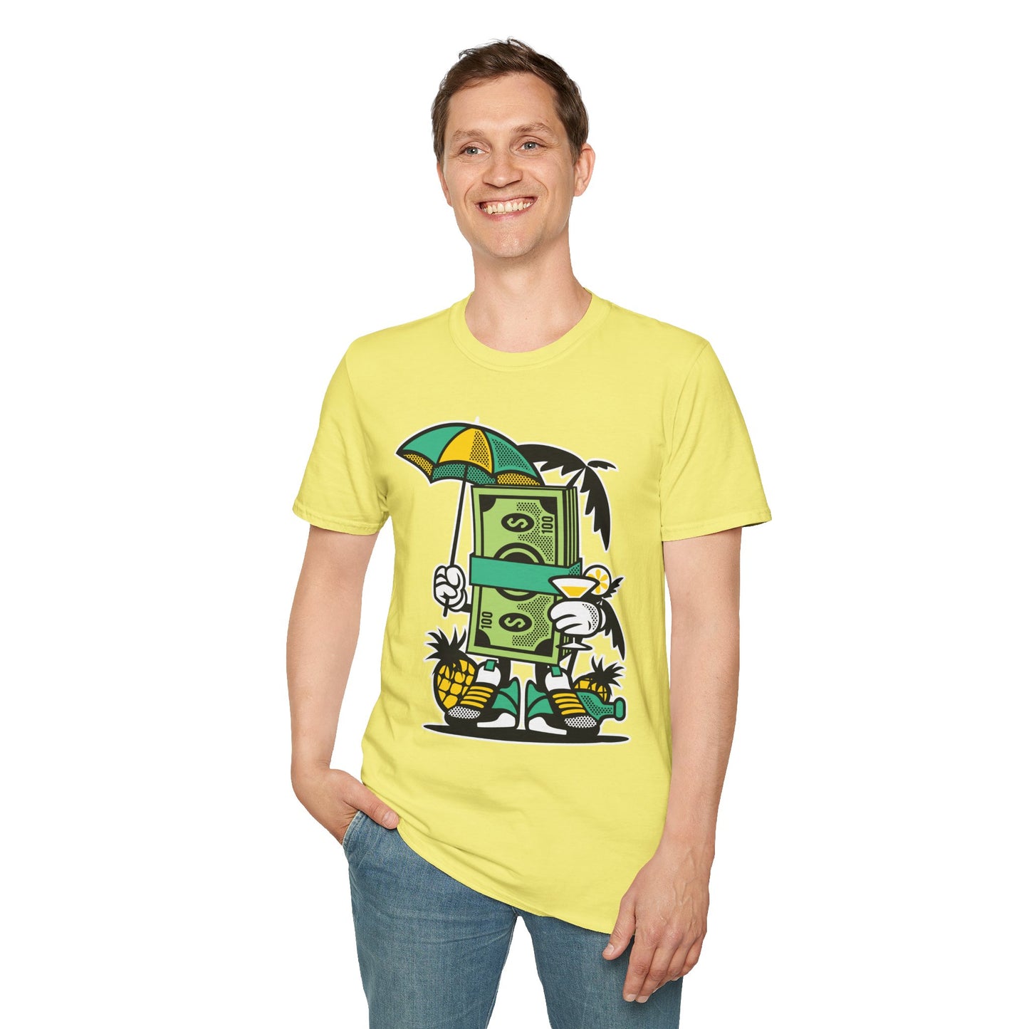Cartoon T Shirt Animation T Shirt Funny Tee Unisex Softstyle Cotton Tee Art Design 64000