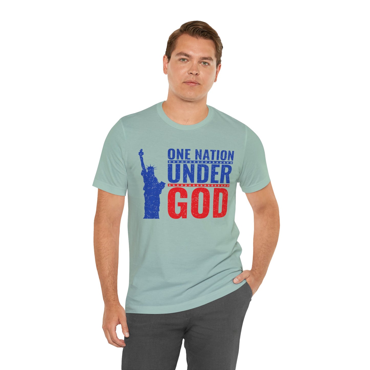 Statue of Liberty Patriotic Graphic Unisex Cotton T-Shirt a6