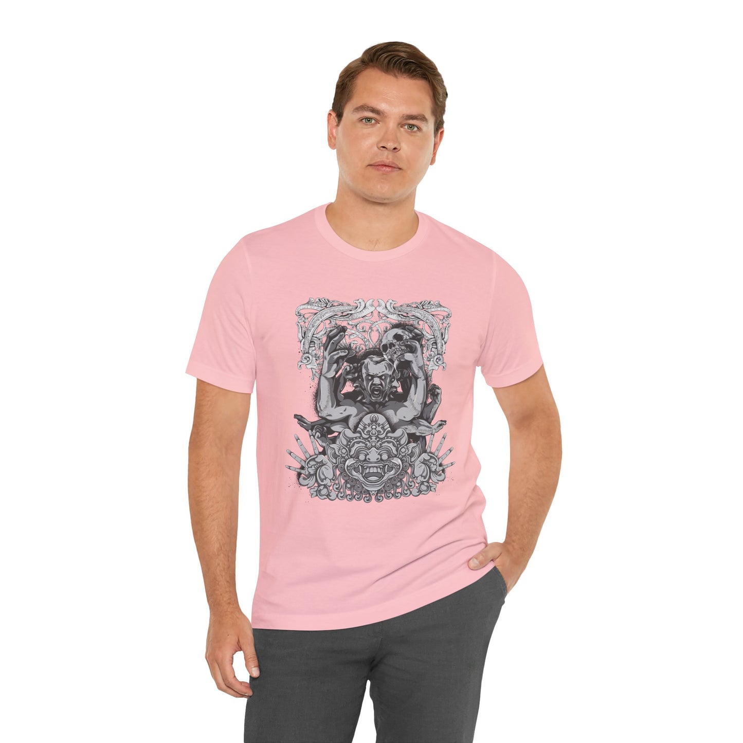 Mask Artwork Illustration Graphic Unisex Cotton T-Shirt r17
