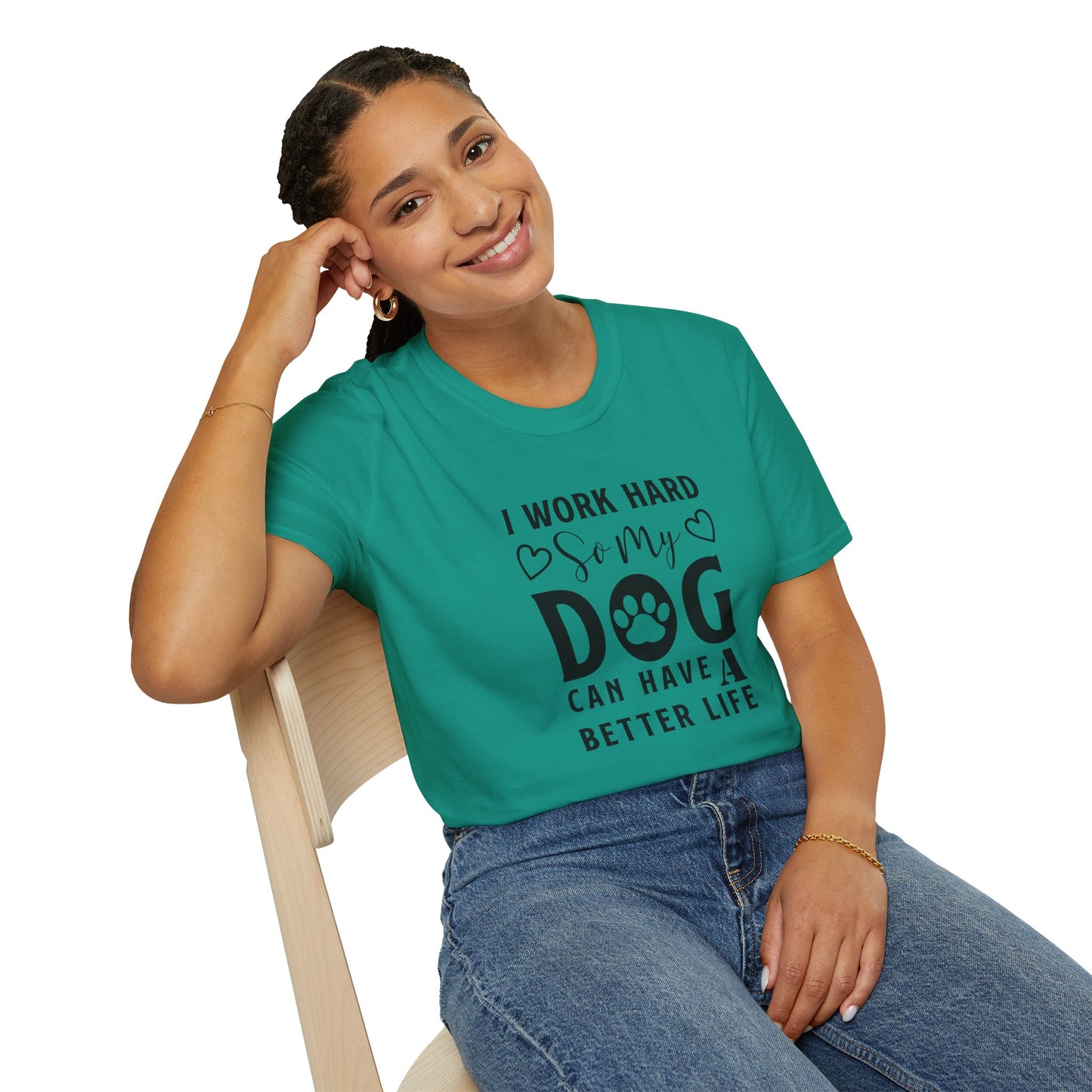 Dog Slogan T Shirts With Funny Words Unisex Tee Shirt Cute Quotes Gildan Softstyle 64000 Cotton