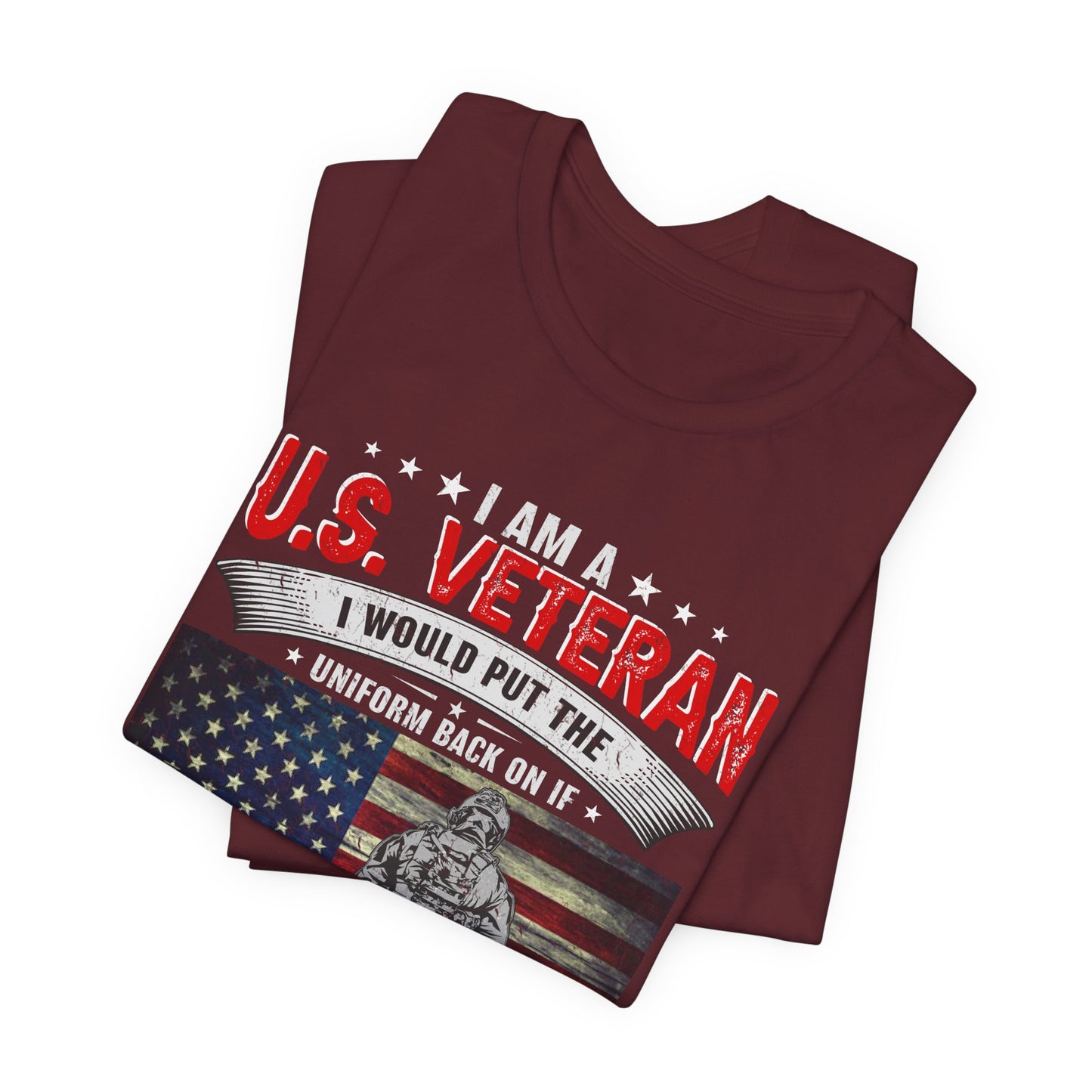 I Am A U.S. Veteran shirt American Flag Military Veteran Unisex Cotton Tee v25