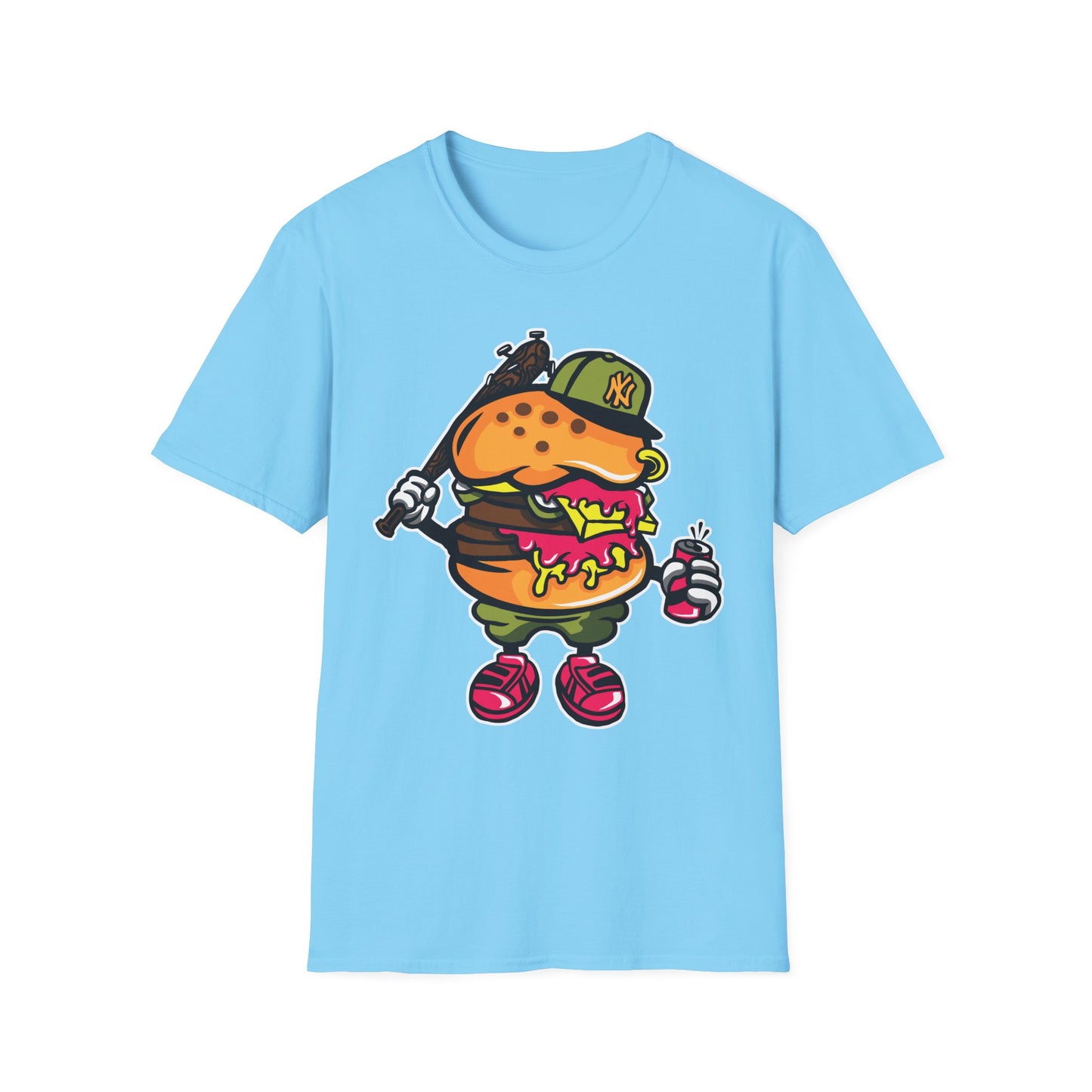 Unisex Cartoon T Shirt Funny Animation Tee Gildan Softstyle 64000 100 Percent Cotton