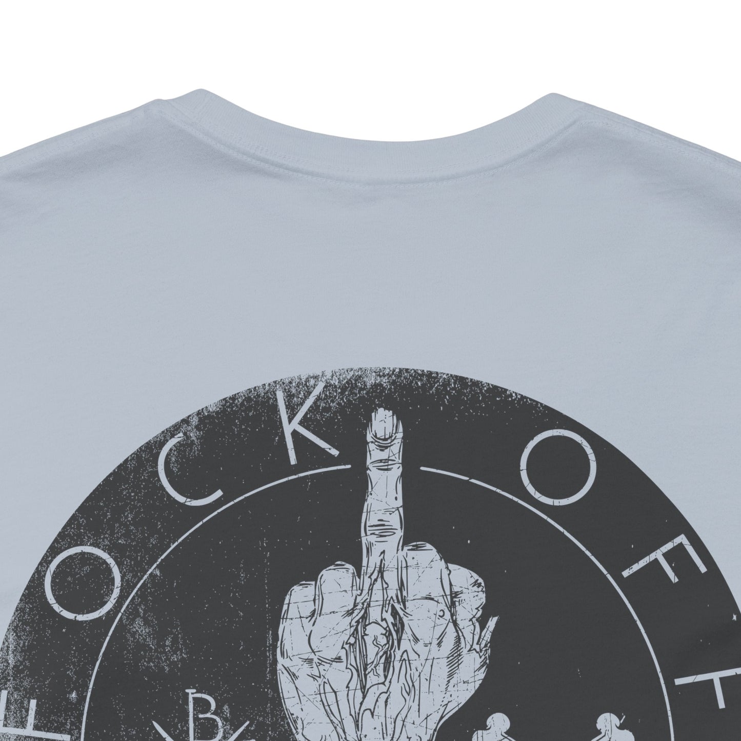Fk Off Please tee Graphic Middle Finger Skull Design T-Shirt A-11