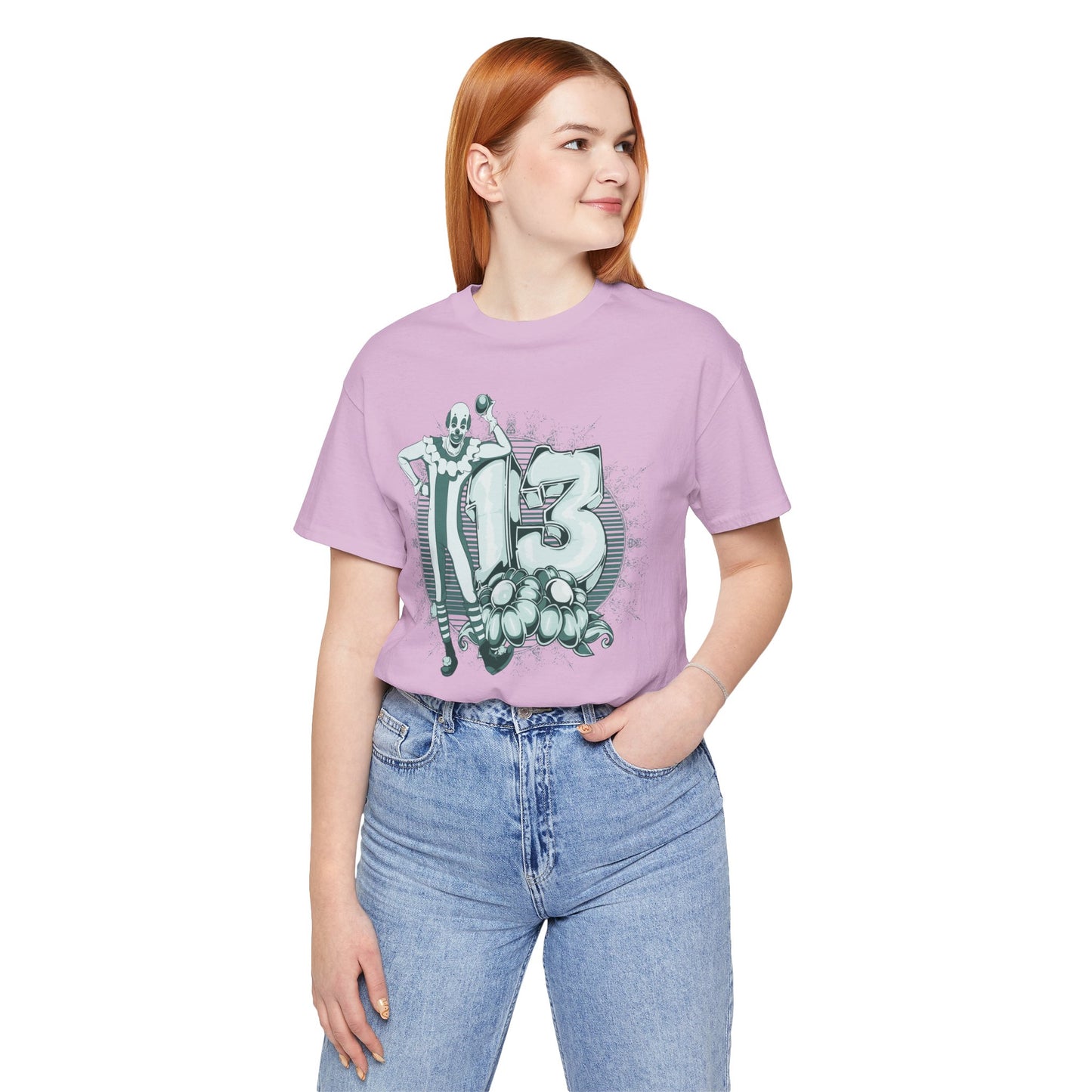 Vintage Clown Graphic Illustration Unisex Cotton T-Shirt Art-39