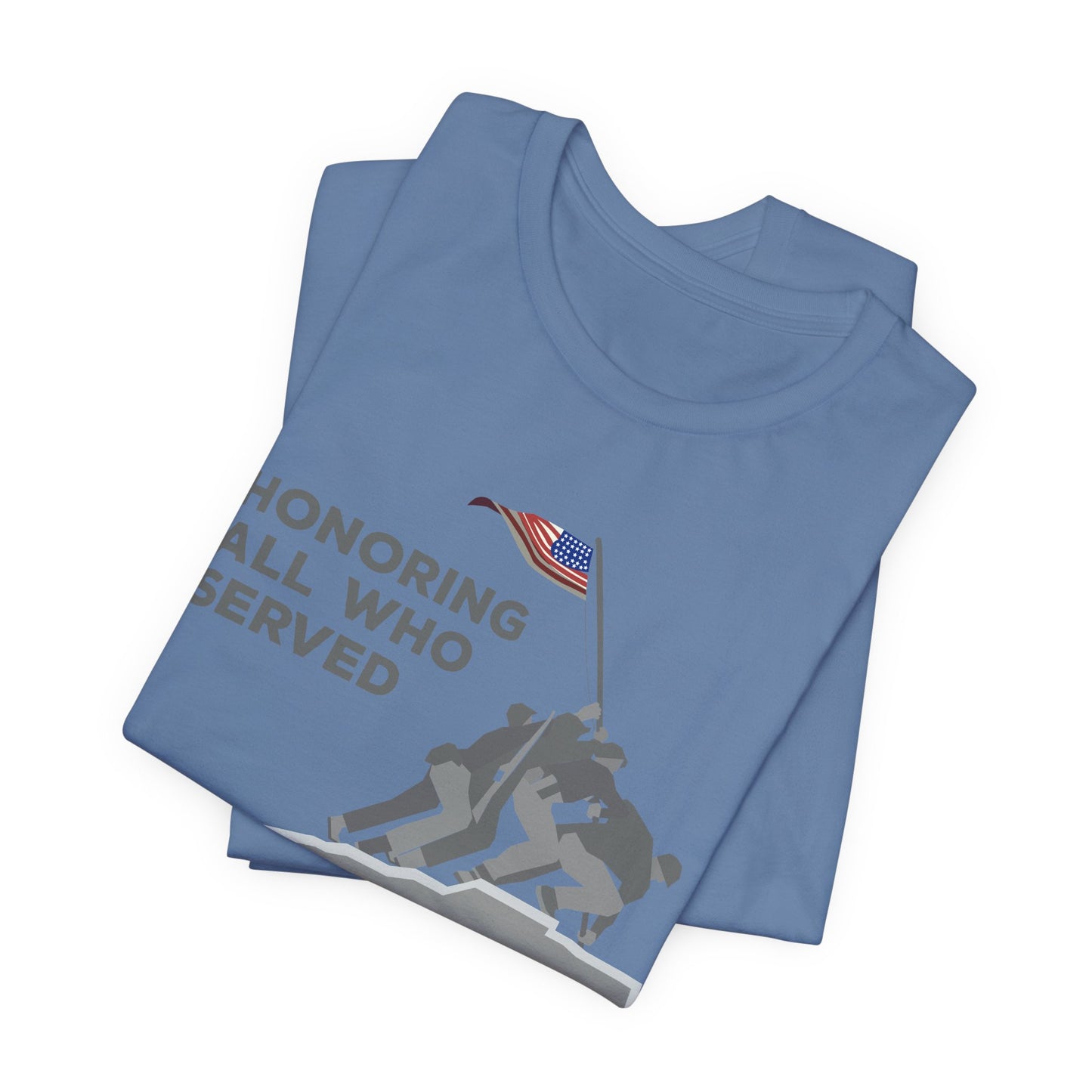 Iwo Jima Flag Raising honoring all who served T-Shirt Military Memorial Unisex Cotton Tee v52