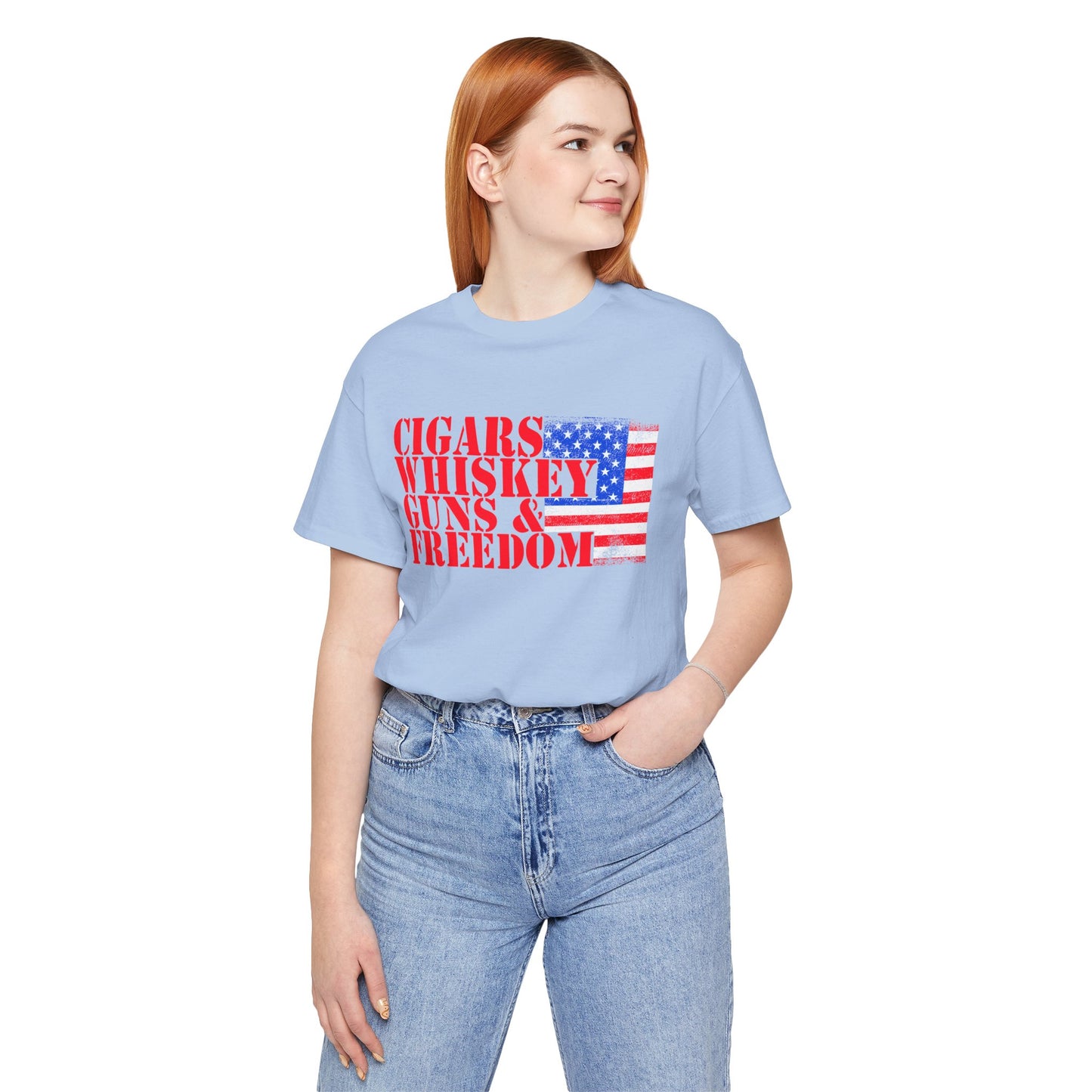 American Flag Graphic Unisex Cotton T-Shirt a2