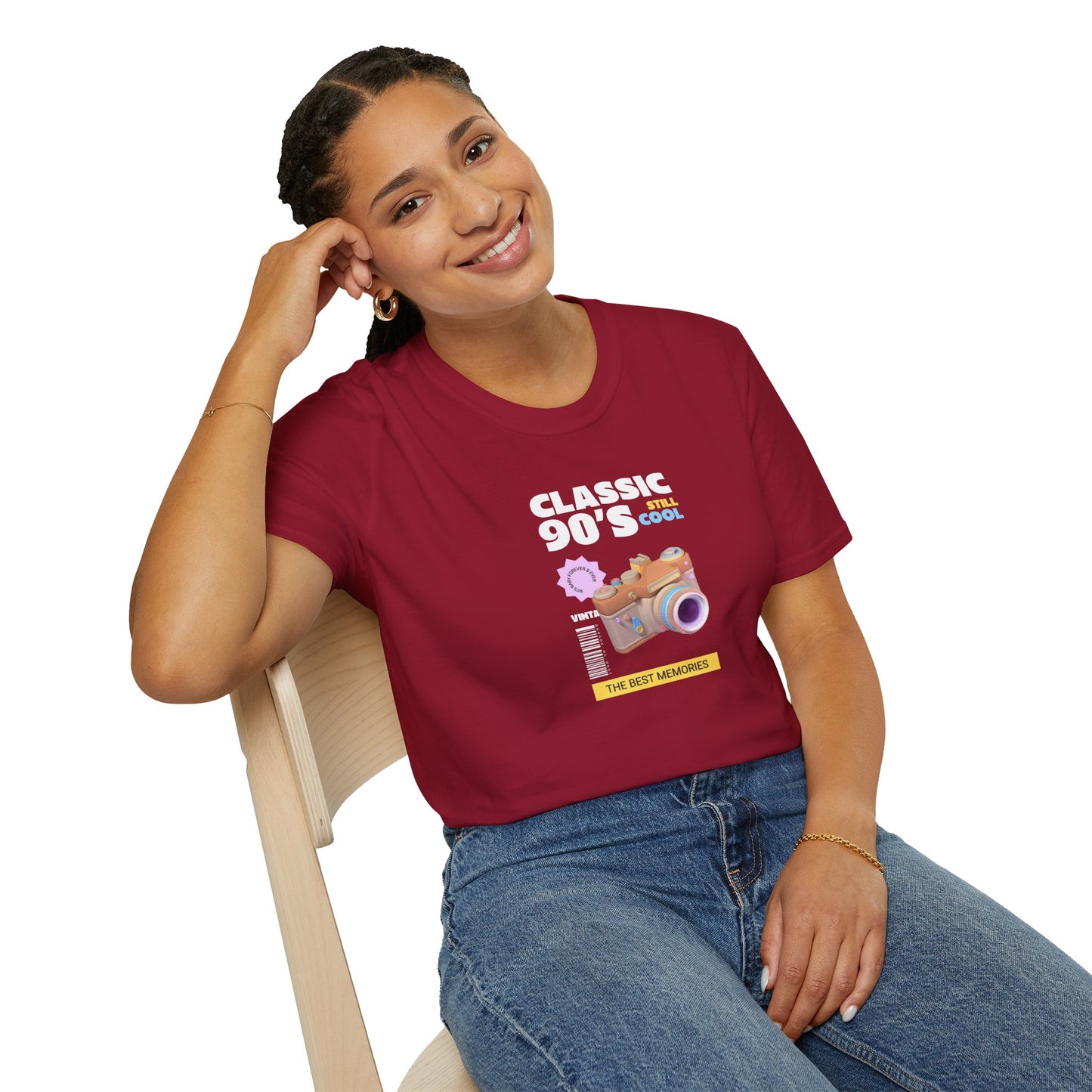 90s Camera T-Shirt Classic 90s Cool Unisex Cotton Retro Photography Tee