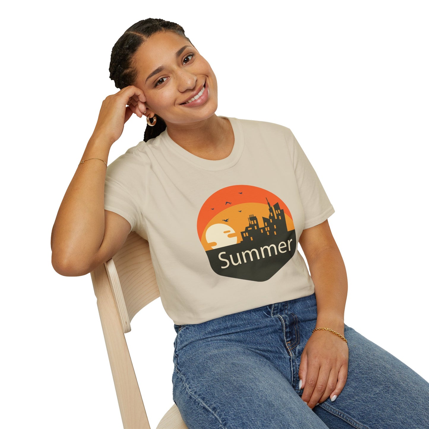 Summer T-Shirt, Summer Design Shirts, Art Tee Shirt with Summer Design - 6
