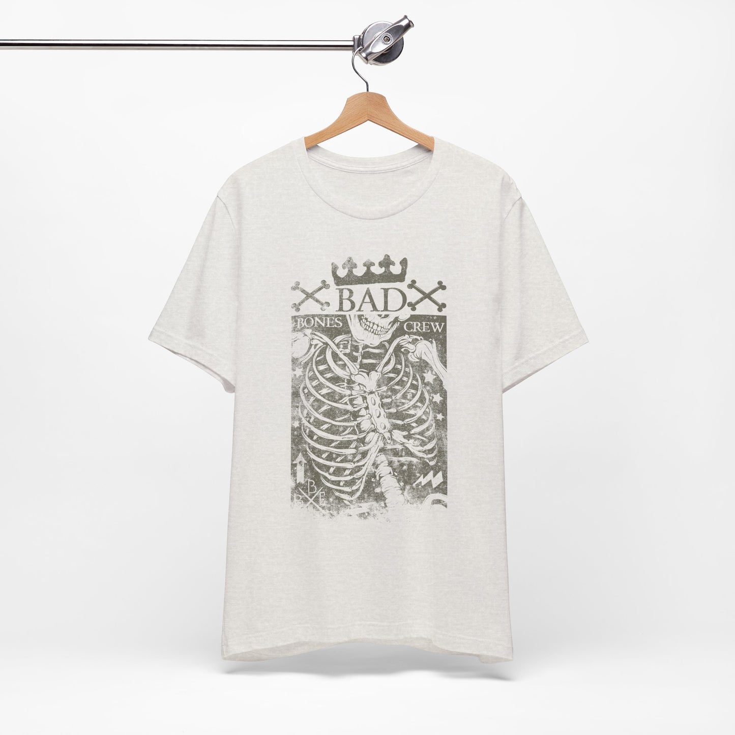 Skeleton Ribcage Tee Bones Crew Graphic Shirt A-10
