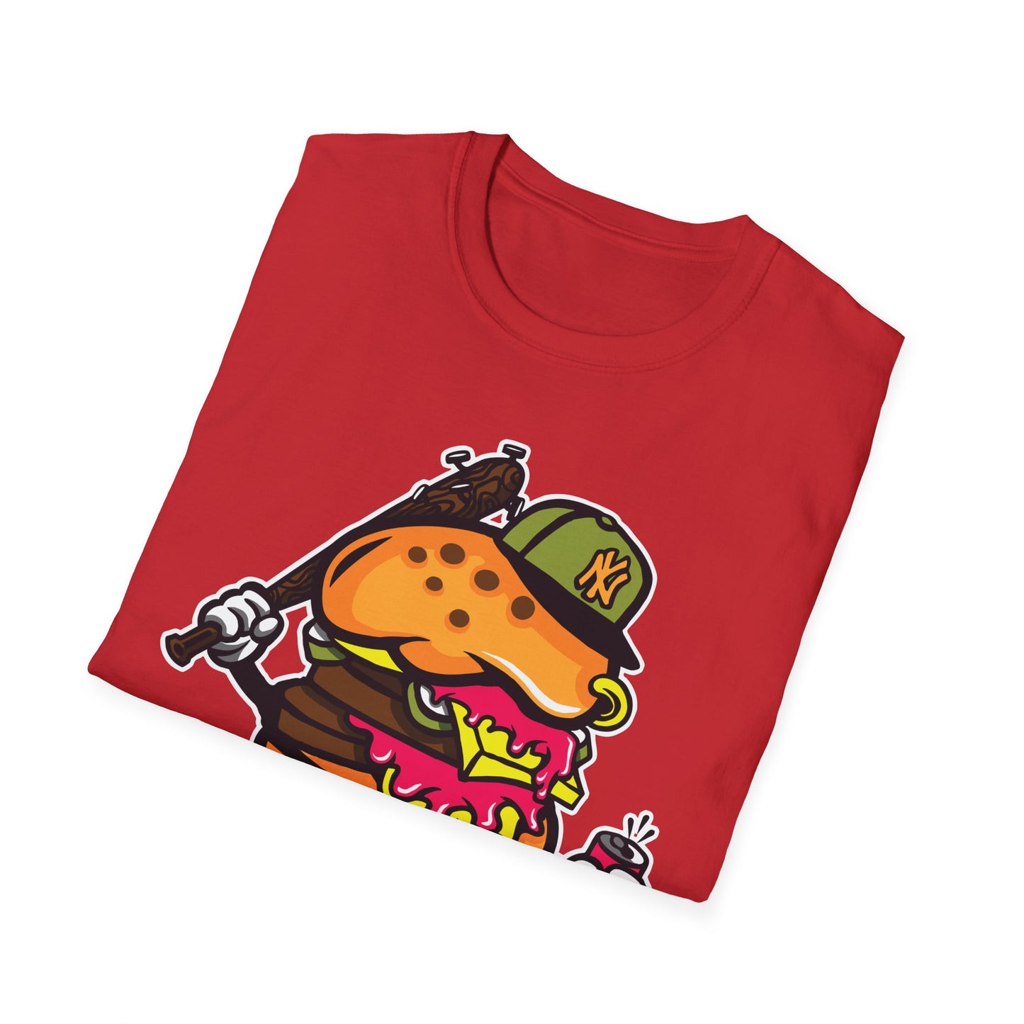 Unisex Cartoon T Shirt Funny Animation Tee Gildan Softstyle 64000 100 Percent Cotton