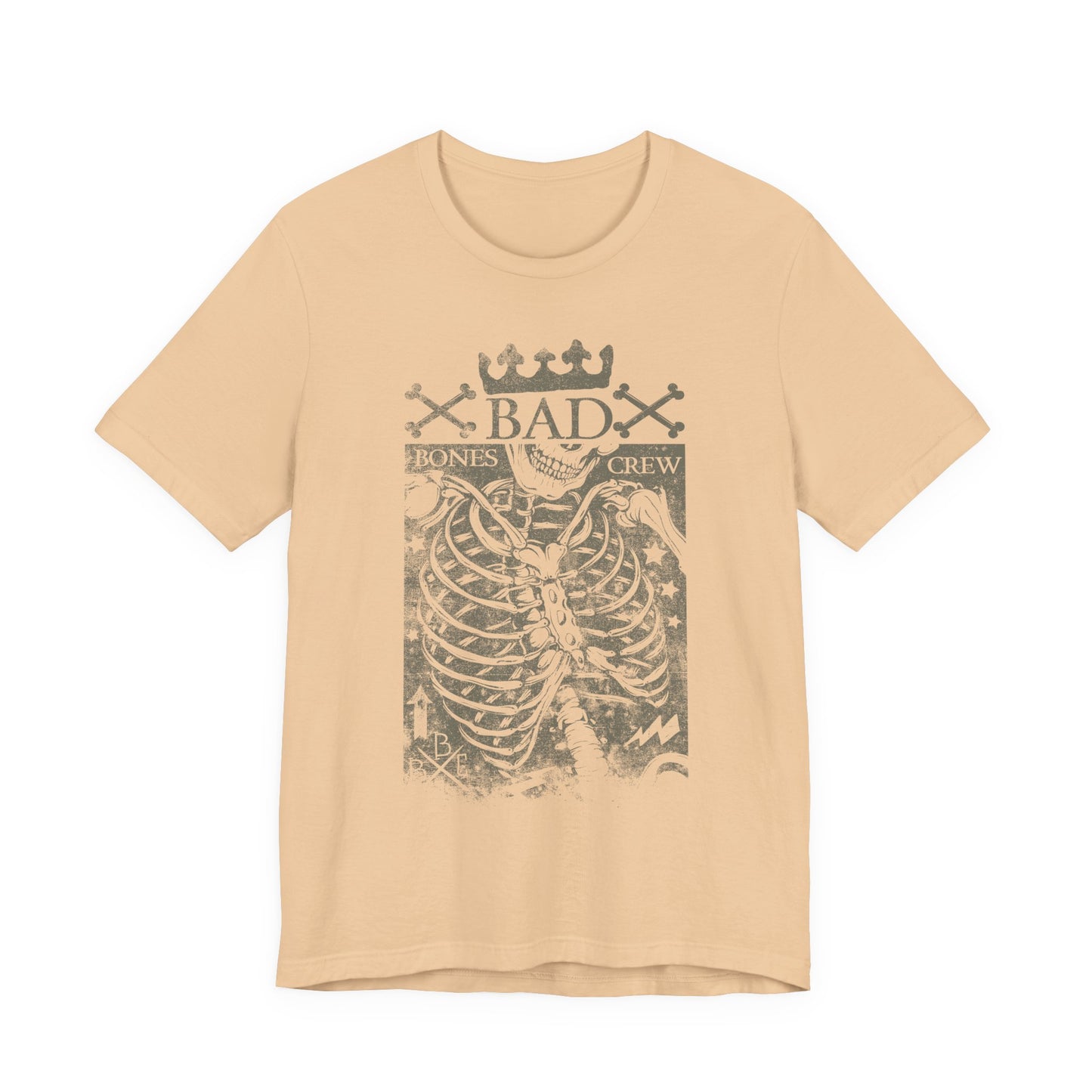 Skeleton Ribcage Tee Bones Crew Graphic Shirt A-10