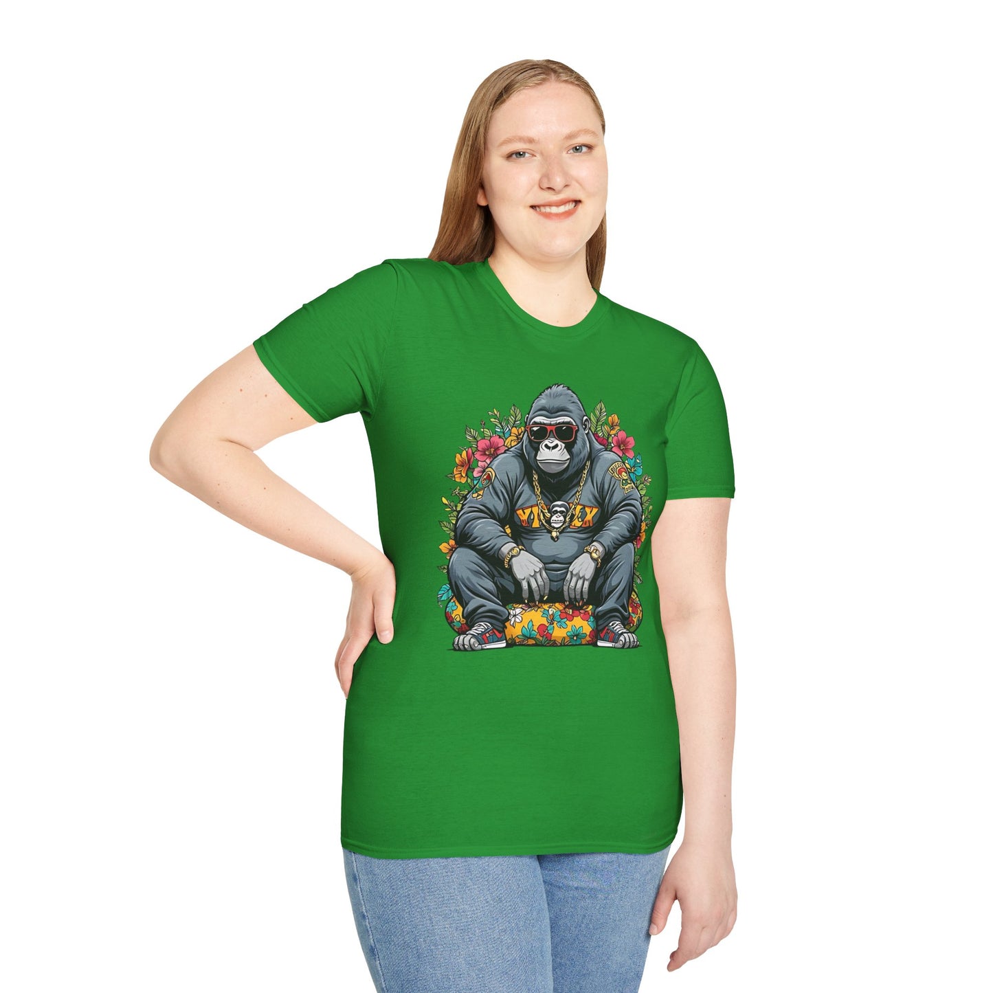 Animals Tees, Funny Animals Shirt, T Shirts with Funny Animals, T-Shirt with Gorilla, Monkey Tees