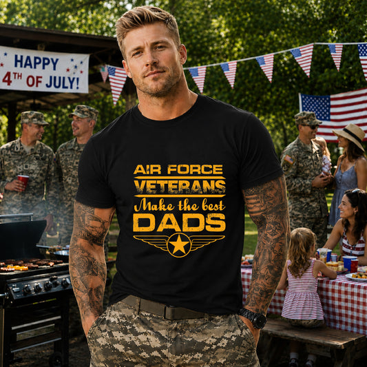 Air Force Veterans Make the Best Dads T-Shirt Military Dad Unisex Cotton Tee v48